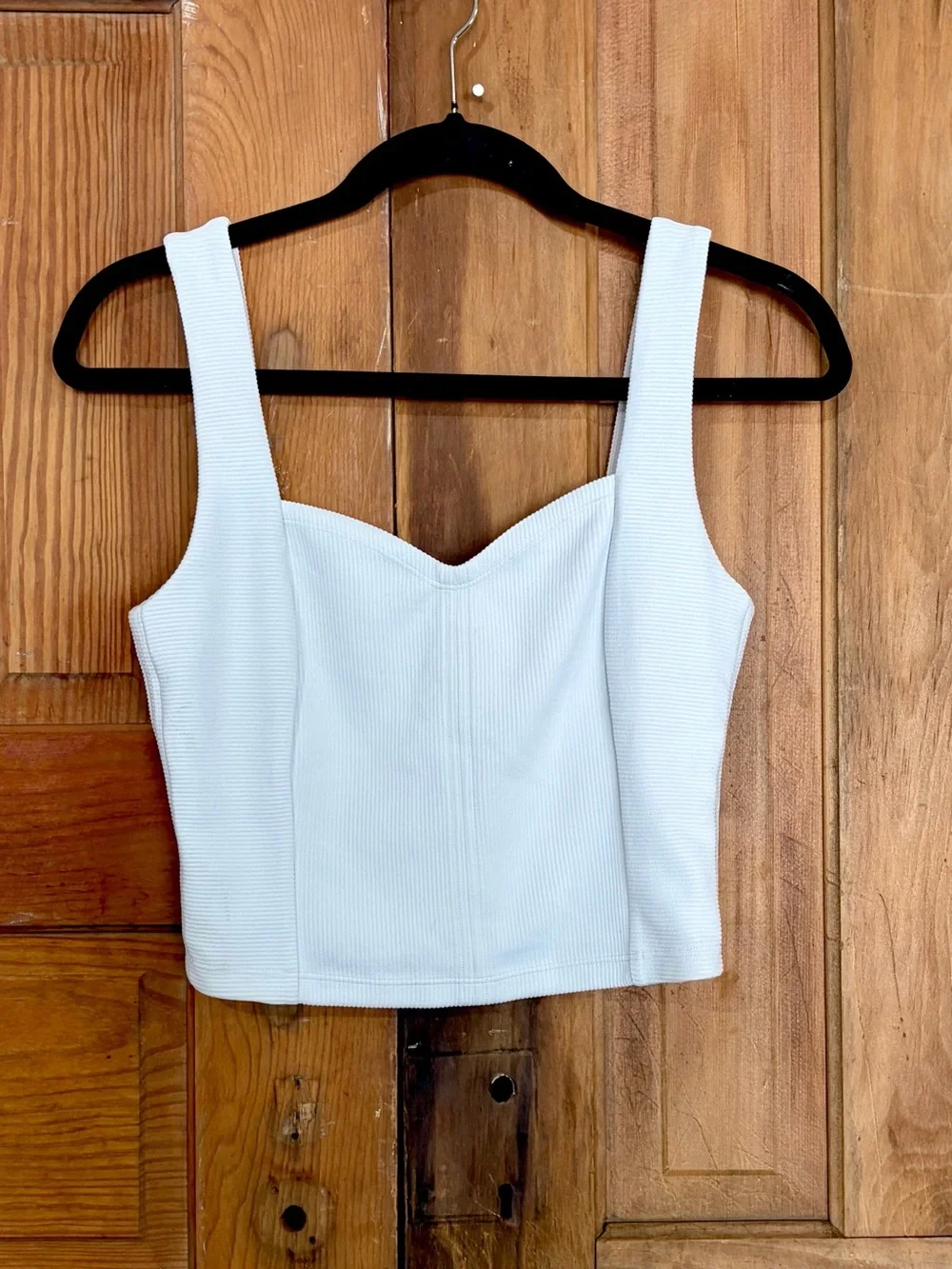 Lululemon – Ribbed Softstreme Sweetheart Tank Top – Light Vapor – Sz. M